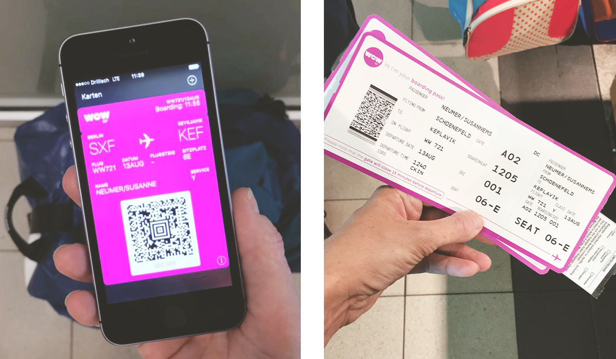 Zero Waste auf Reisen E-Ticket und Boardkarte