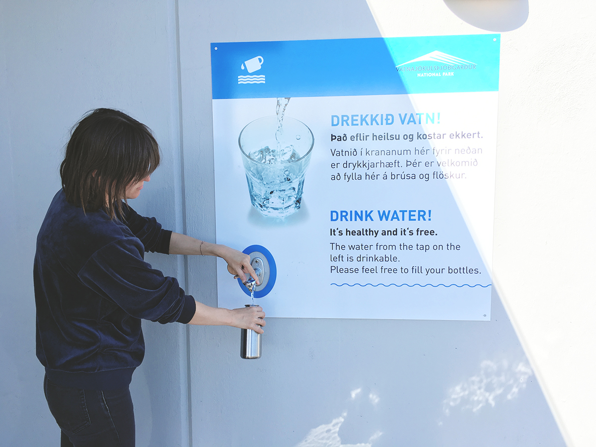 Zero Waste auf Reisen Wasserhahn in Island